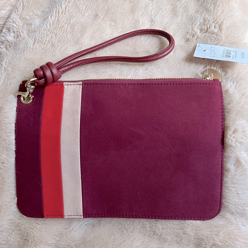 LOFT LARGE Suede Wristlet